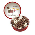 The Grand Tin w/ Chocolate Covered Mini Pretzels - Red